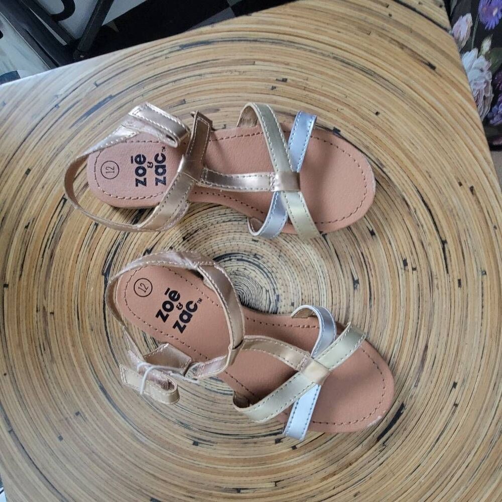 Zoe & Zac Metallic Girls Sandals Size 12
